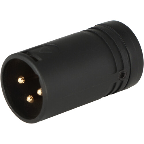 Cable Techniques Low-Profile Right-Angle XLR 3-Pin Male Connector (Standard Outlet B-Shell Black Cap)