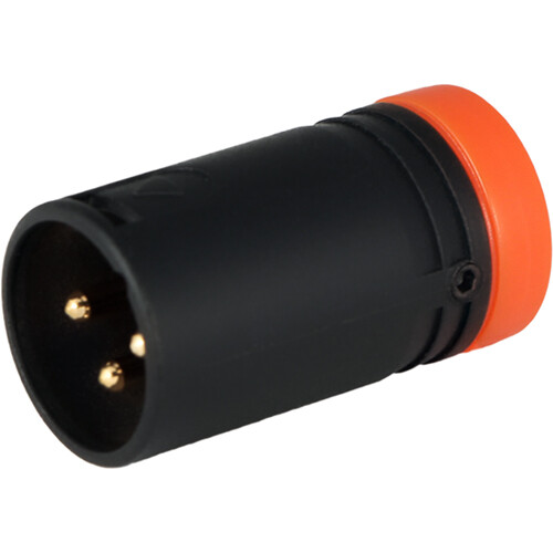 Cable Techniques Low-Profile Right-Angle XLR 3-Pin Male Connector (Standard Outlet B-Shell Orange Cap)