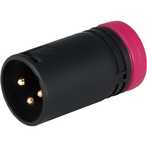 Cable Techniques Low-Profile Right-Angle XLR 3-Pin Male Connector (Standard Outlet B-Shell Purple Cap)