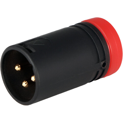 Cable Techniques Low-Profile Right-Angle XLR 3-Pin Male Connector (Standard Outlet B-Shell Red Cap)