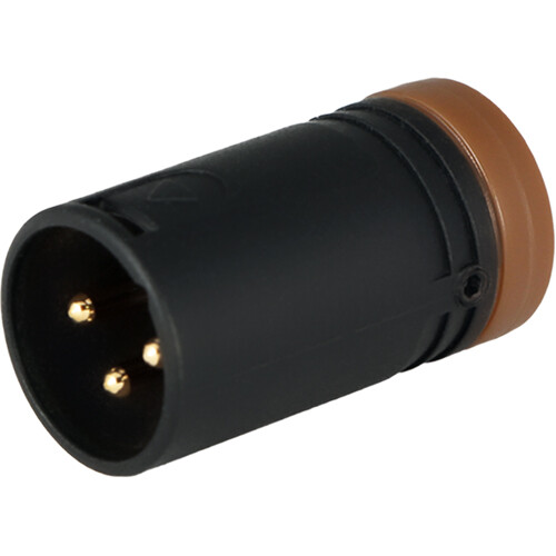 Cable Techniques Low-Profile Right-Angle XLR 3-Pin Male Connector (Standard Outlet B-Shell Brown Cap)