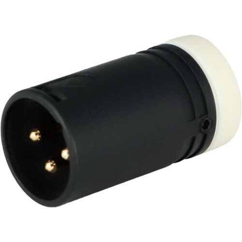 Cable Techniques Low-Profile Right-Angle XLR 3-Pin Male Connector (Standard Outlet B-Shell White Cap)