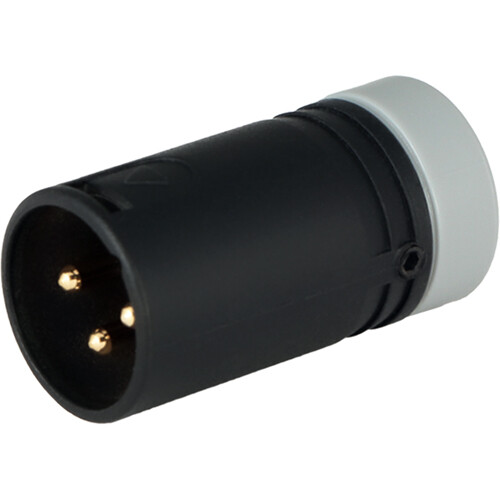 Cable Techniques Low-Profile Right-Angle XLR 3-Pin Male Connector (Large Outlet B-Shell Gray Cap)