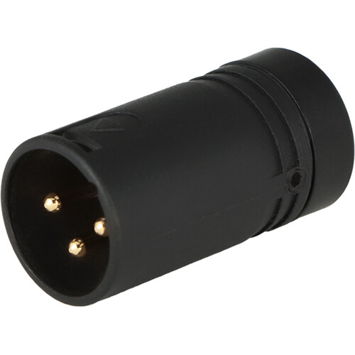 Cable Techniques Low-Profile Right-Angle XLR 3-Pin Male Connector (Large Outlet B-Shell Black Cap)