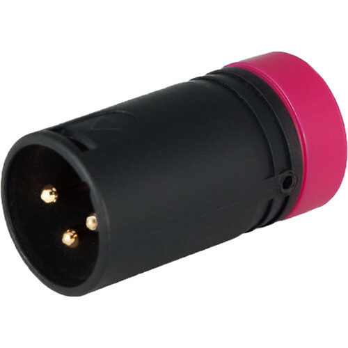 Cable Techniques Low-Profile Right-Angle XLR 3-Pin Male Connector (Large Outlet B-Shell Purple Cap)