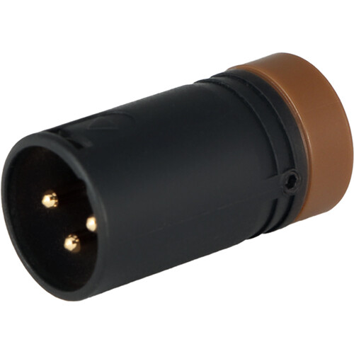 Cable Techniques Low-Profile Right-Angle XLR 3-Pin Male Connector (Large Outlet B-Shell Brown Cap)