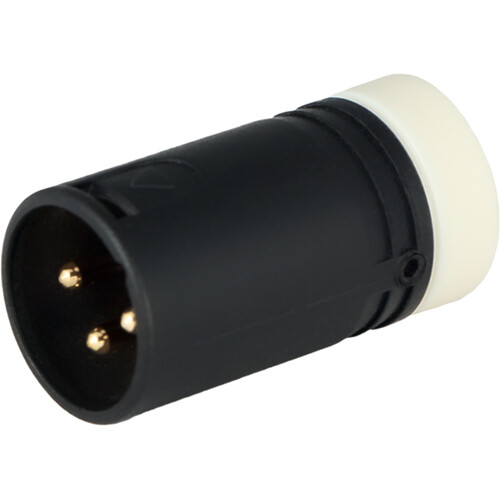 Cable Techniques Low-Profile Right-Angle XLR 3-Pin Male Connector (Large Outlet B-Shell White Cap)