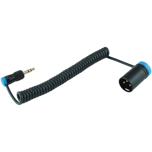 Cable Techniques Right-Angle Locking 3.5mm TRS to Low-Profile XLR Male Coiled Cable for Sennheiser (8 to 15