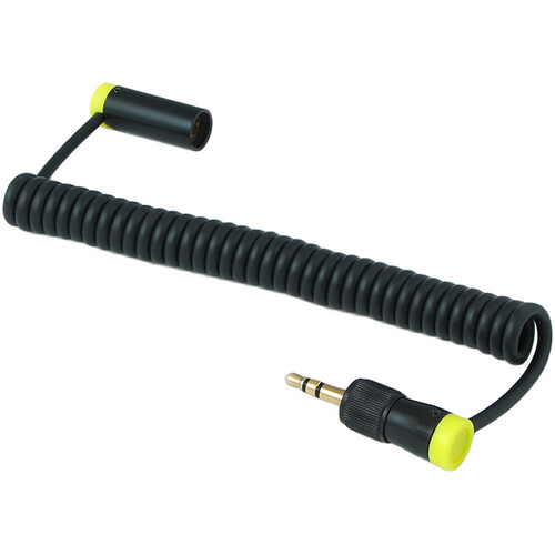 Cable Techniques Right-Angle Locking 3.5mm TRS to Low-Profile TA3M Coiled Cable (8 to 15