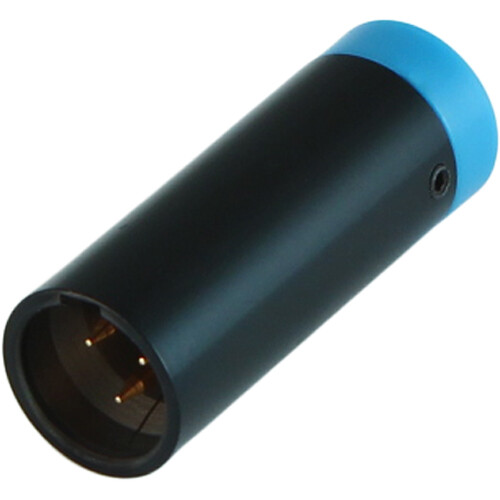 Cable Techniques Low-Profile Right-Angle Mini-XLR 3-Pin Male Connector with Adjustable Exit (Standard Outlet Blue Cap)