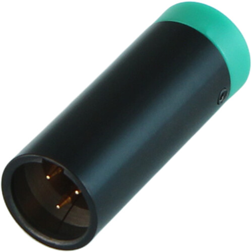Cable Techniques Low-Profile Right-Angle Mini-XLR 3-Pin Male Connector with Adjustable Exit (Standard Outlet Green Cap)