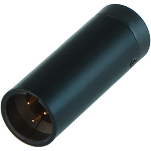 Cable Techniques Low-Profile Right-Angle Mini-XLR 3-Pin Male Connector with Adjustable Exit (Standard Outlet Black Cap)
