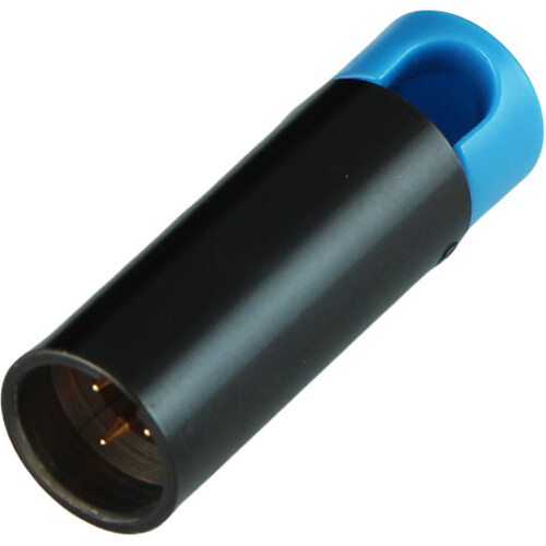 Cable Techniques Low-Profile Right-Angle Mini-XLR 3-Pin Male Connector with Adjustable Exit (Large Outlet Blue Cap)