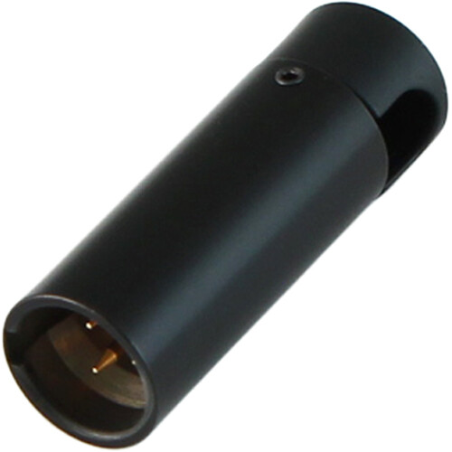 Cable Techniques Low-Profile Right-Angle Mini-XLR 3-Pin Male Connector with Adjustable Exit (Large Outlet Black Cap)