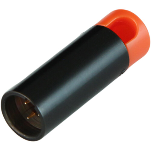 Cable Techniques Low-Profile Right-Angle Mini-XLR 3-Pin Male Connector with Adjustable Exit (Large Outlet Orange Cap)