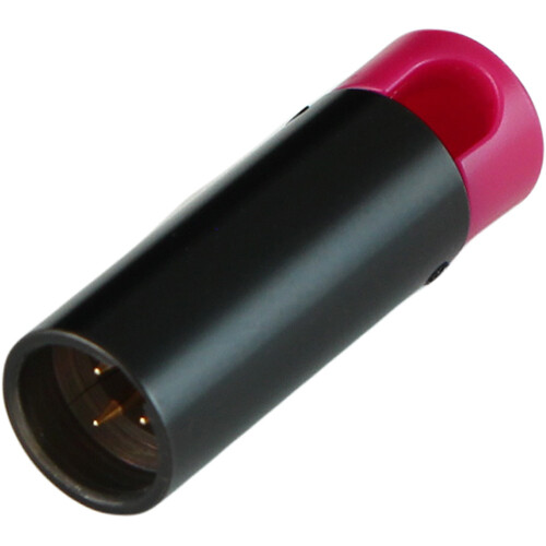 Cable Techniques Low-Profile Right-Angle Mini-XLR 3-Pin Male Connector with Adjustable Exit (Large Outlet Purple Cap)