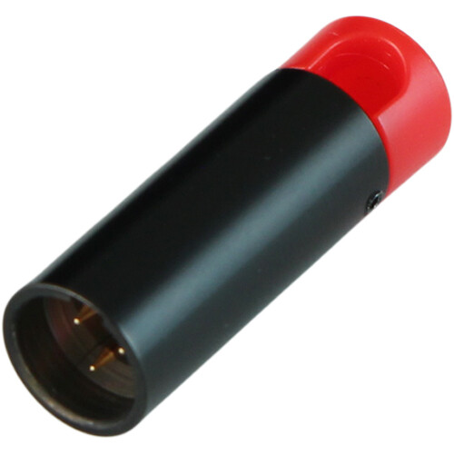 Cable Techniques Low-Profile Right-Angle Mini-XLR 3-Pin Male Connector with Adjustable Exit (Large Outlet Red Cap)
