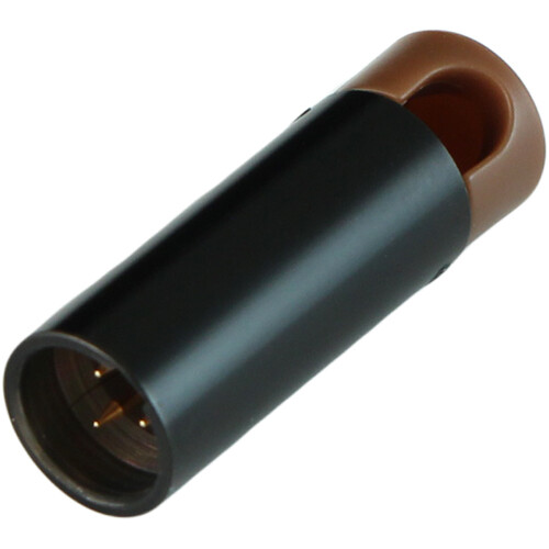Cable Techniques Low-Profile Right-Angle Mini-XLR 3-Pin Male Connector with Adjustable Exit (Large Outlet Brown Cap)