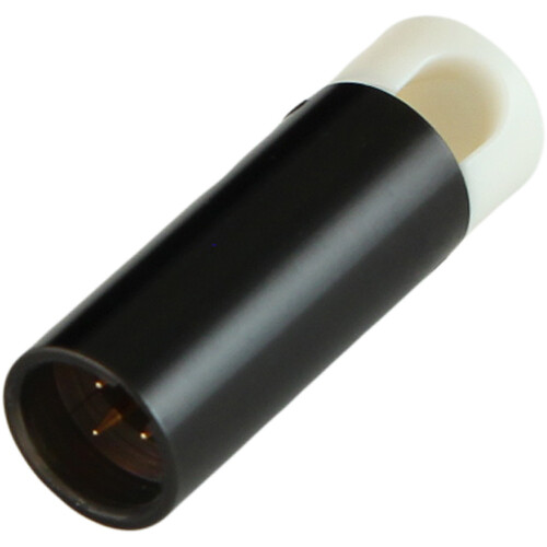 Cable Techniques Low-Profile Right-Angle Mini-XLR 3-Pin Male Connector with Adjustable Exit (Large Outlet White Cap)