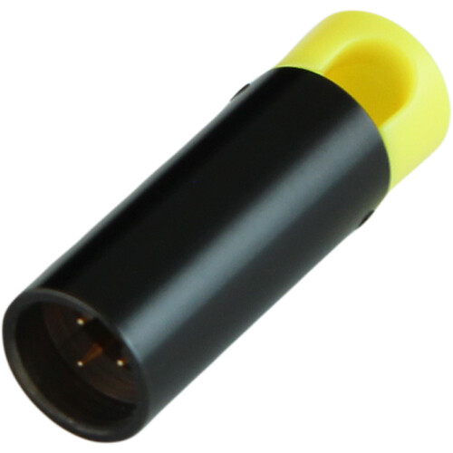 Cable Techniques Low-Profile Right-Angle Mini-XLR 3-Pin Male Connector with Adjustable Exit (Large Outlet Yellow Cap)