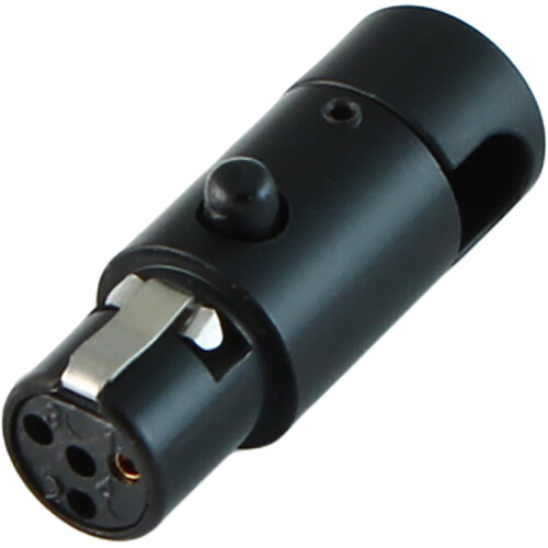 Cable Techniques LPS Low-Profile Right-Angle TA4F Connector (Large Outlet Black Cap)