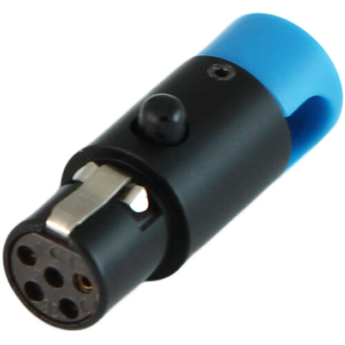Cable Techniques LPS Low-Profile Right-Angle TA5F Female Connector (Multi-Position Outlet Large Blue Cap)