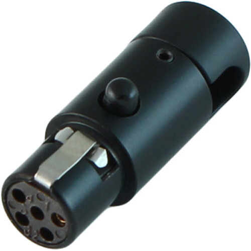 Cable Techniques LPS Low-Profile Right-Angle TA5F Female Connector (Multi-Position Outlet Large Black Cap)
