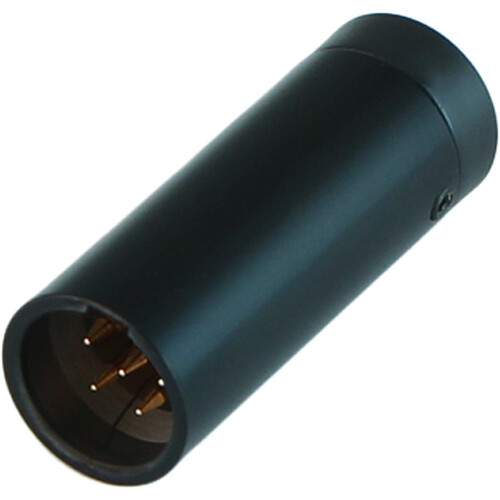 Cable Techniques Low-Profile Right-Angle 5-Pin Male Mini XLR Connector (3.2mm Black Cap)