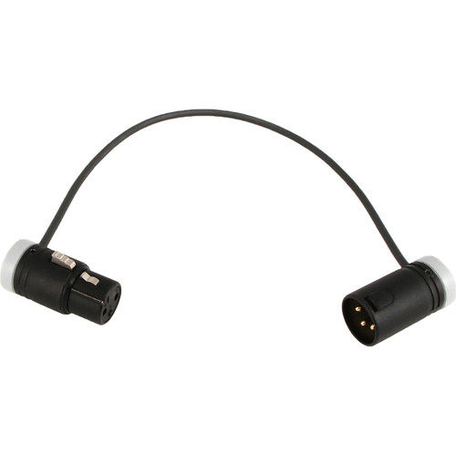 Cable Techniques Low-Profile 3-Pin XLR Female to 3-Pin XLR Male Adjustable-Angle Cable (Gray Caps 10