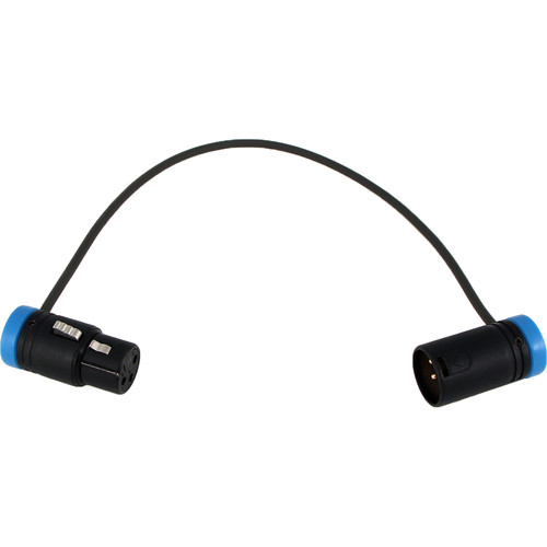 Cable Techniques Low-Profile 3-Pin XLR Female to 3-Pin XLR Male Adjustable-Angle Cable (Blue Caps 10