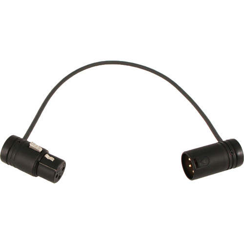 Cable Techniques Low-Profile 3-Pin XLR Female to 3-Pin XLR Male Adjustable-Angle Cable (Black Caps 10