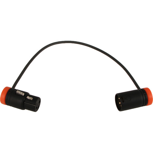 Cable Techniques Low-Profile 3-Pin XLR Female to 3-Pin XLR Male Adjustable-Angle Cable (Orange Caps 10