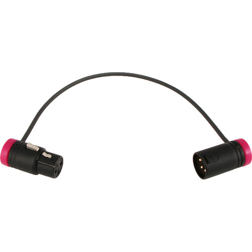 Cable Techniques Low-Profile 3-Pin XLR Female to 3-Pin XLR Male Adjustable-Angle Cable (Purple Caps 10