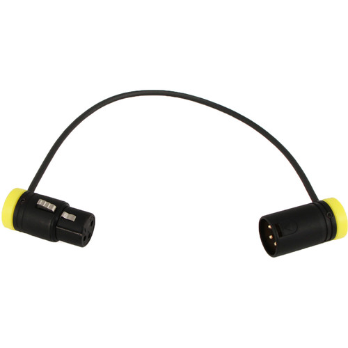 Cable Techniques Low-Profile 3-Pin XLR Female to 3-Pin XLR Male Adjustable-Angle Cable (Yellow Caps 10