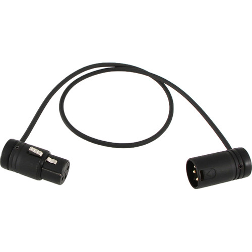 Cable Techniques Low-Profile 3-Pin XLR Female to 3-Pin XLR Male Adjustable-Angle Cable (Black Caps 24