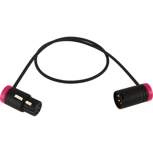 Cable Techniques Low-Profile 3-Pin XLR Female to 3-Pin XLR Male Adjustable-Angle Cable (Purple Caps 24
