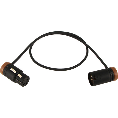 Cable Techniques Low-Profile 3-Pin XLR Female to 3-Pin XLR Male Adjustable-Angle Cable (Brown Caps 24