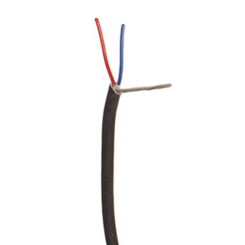 Cable Techniques CT-RAWCB-272-5 Premium Raw Cable for Low-Profile Connectors (Black 2.7mm OD 2 Conductors 16.4')