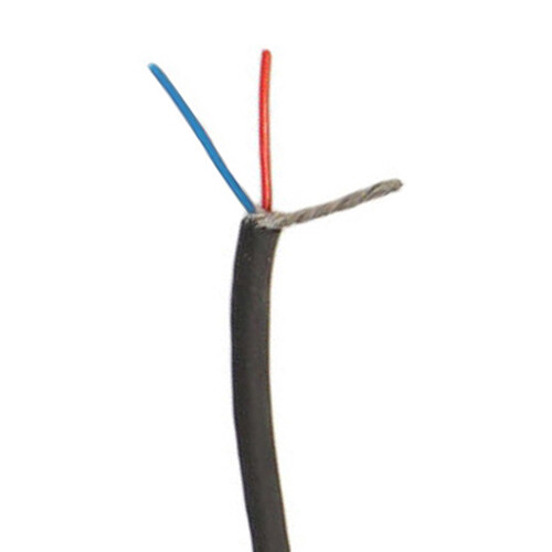 Cable Techniques CT-RAWCB-322-5 Premium Raw Cable for Low-Profile Connectors (Black 3.2mm OD 2 Conductors 16.4')