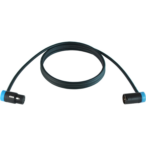 Cable Techniques Low-Profile Right-Angle XLR Female to Low-Profile Right-Angle XLR Male Stage & Studio Mic Cable (Blue Caps 10')