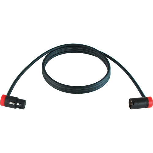 Cable Techniques Low-Profile Right-Angle XLR Female to Low-Profile Right-Angle XLR Male Stage & Studio Mic Cable (Red Caps 10')