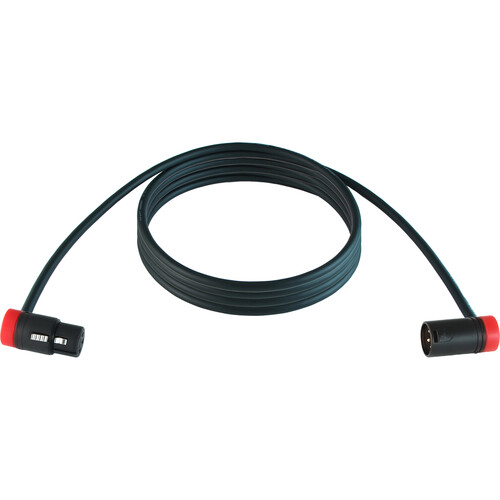 Cable Techniques Low-Profile Right-Angle XLR Female to Low-Profile Right-Angle XLR Male Stage & Studio Mic Cable (Red Caps 25')