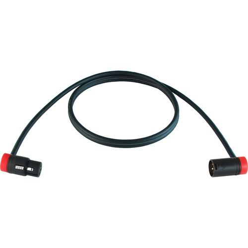 Cable Techniques Low-Profile Right-Angle XLR Female to Low-Profile Right-Angle XLR Male Stage & Studio Mic Cable (Red Caps 6')