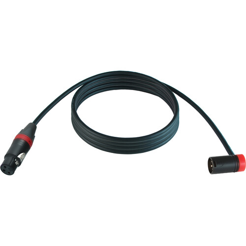 Cable Techniques Straight XLR Female to Low-Profile Right-Angle XLR Male Stage & Studio Mic Cable (Red Ring/Cap 25')