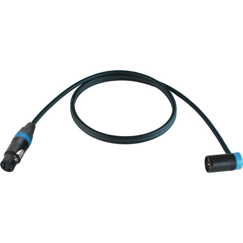 Cable Techniques Straight XLR Female to Low-Profile Right-Angle XLR Male Stage & Studio Mic Cable (Blue Ring/Cap 6')