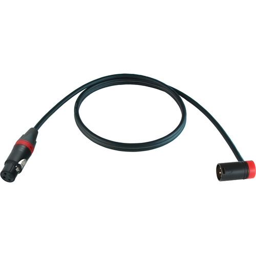 Cable Techniques Straight XLR Female to Low-Profile Right-Angle XLR Male Stage & Studio Mic Cable (Red Ring/Cap 6')