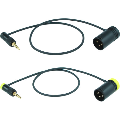 Cable Techniques Right-Angle Locking 3.5mm TRS to Low-Profile XLR Male Cables for Sony URX-P41D (15