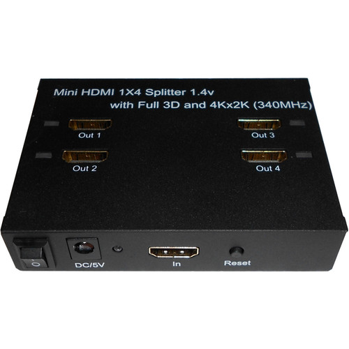 CableTronix Miniature 1x4 4K HDMI Splitter/Amplifier