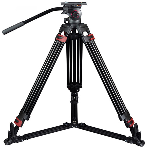 CAMETV 609A Aluminum Video Tripod with Fluid Bowl Head TP609A