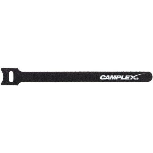 Camplex Hook-and-Loop Cable Wraps (Black with White Logo 100-Pack)